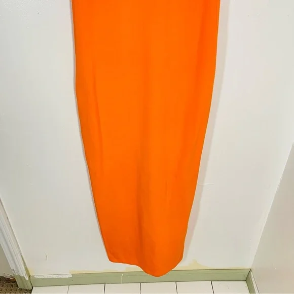 NEW Victor Glemaud Cut Out Hooded Dress Orange